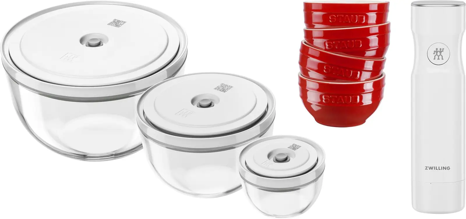 ZWILLING Fresh & Save klaaskausid koos kaasidega S M L