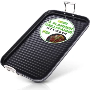 Nutrichef alumiiniumist grillpann riffelise pinnaga eestvaates