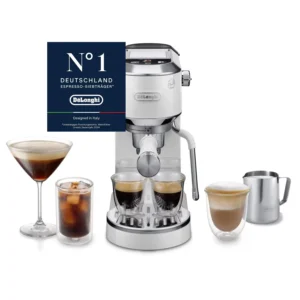 De'Longhi EC890.WI esikülg roostevabast terasest