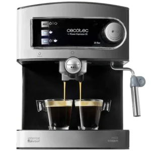 Cecotec espressomasin 1503 eestvaade roostevabast terasest korpusega
