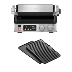 Braun MultiGrill 7 CG7040 eestvaade roostevabast terasest detailiga