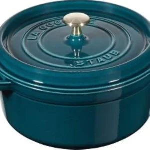 STAUB kasutatud malmpott 24 cm eestvaates koos kaanega