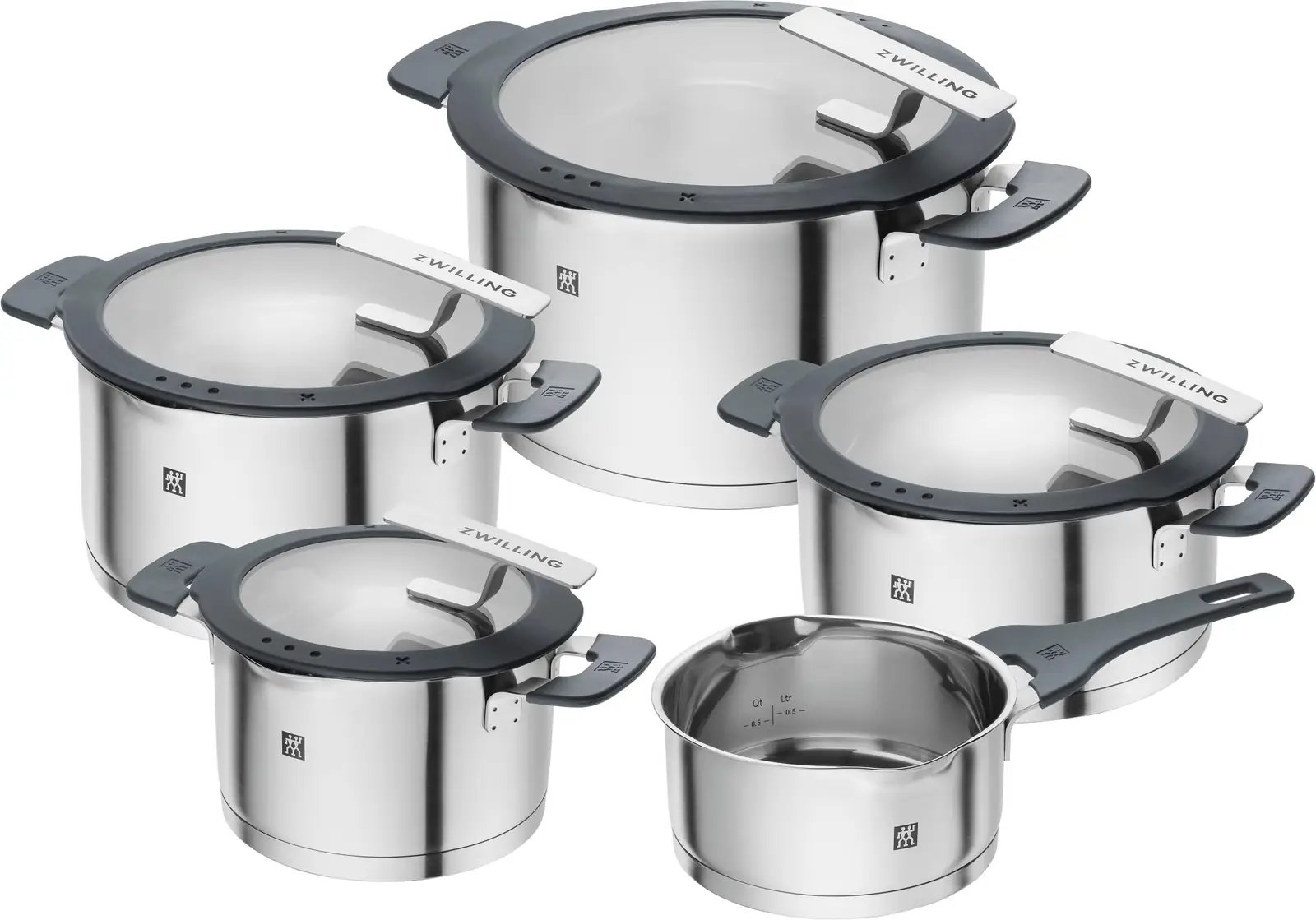 ZWILLING 5-tlg roostevabast terasest pottide komplekt esituse rõ¢kel
