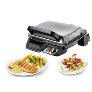Tefal GC 3050 laual grill eestvaade roostevabast terasest korpusega