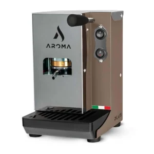 AROMA Plus 44 mm espressomasin eestvaates roostevaba korpus