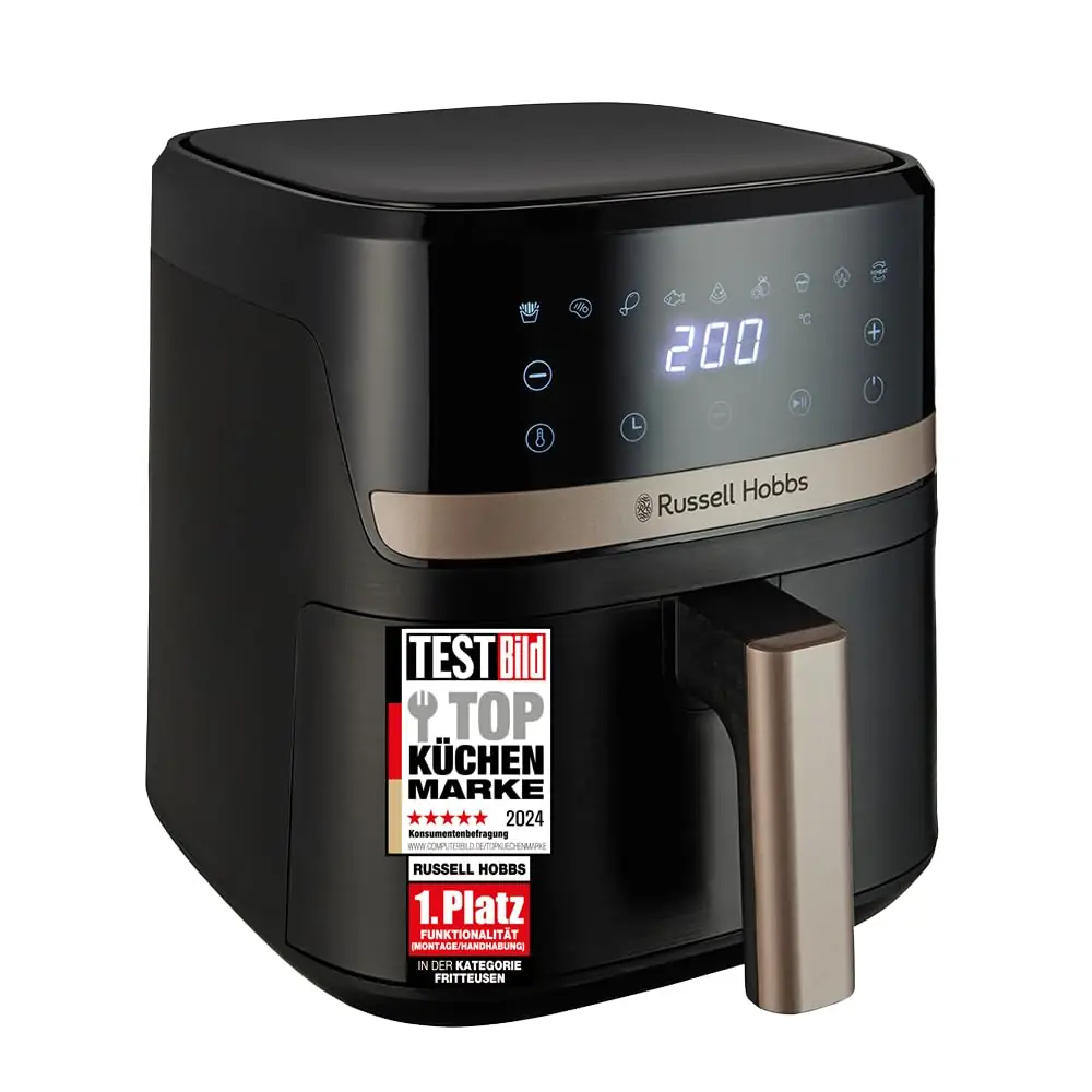 Russell Hobbs õhufritüür 4 3 l eestvaade must metallkorpus